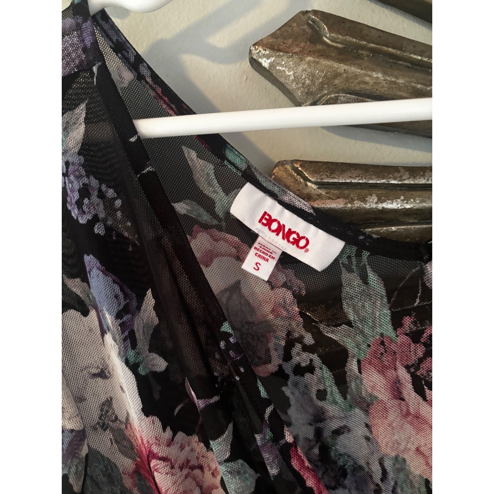 Bongo Festival Mesh Wrap Dress Whimsigoth Floral Fairy Small - Picture 2 of 8